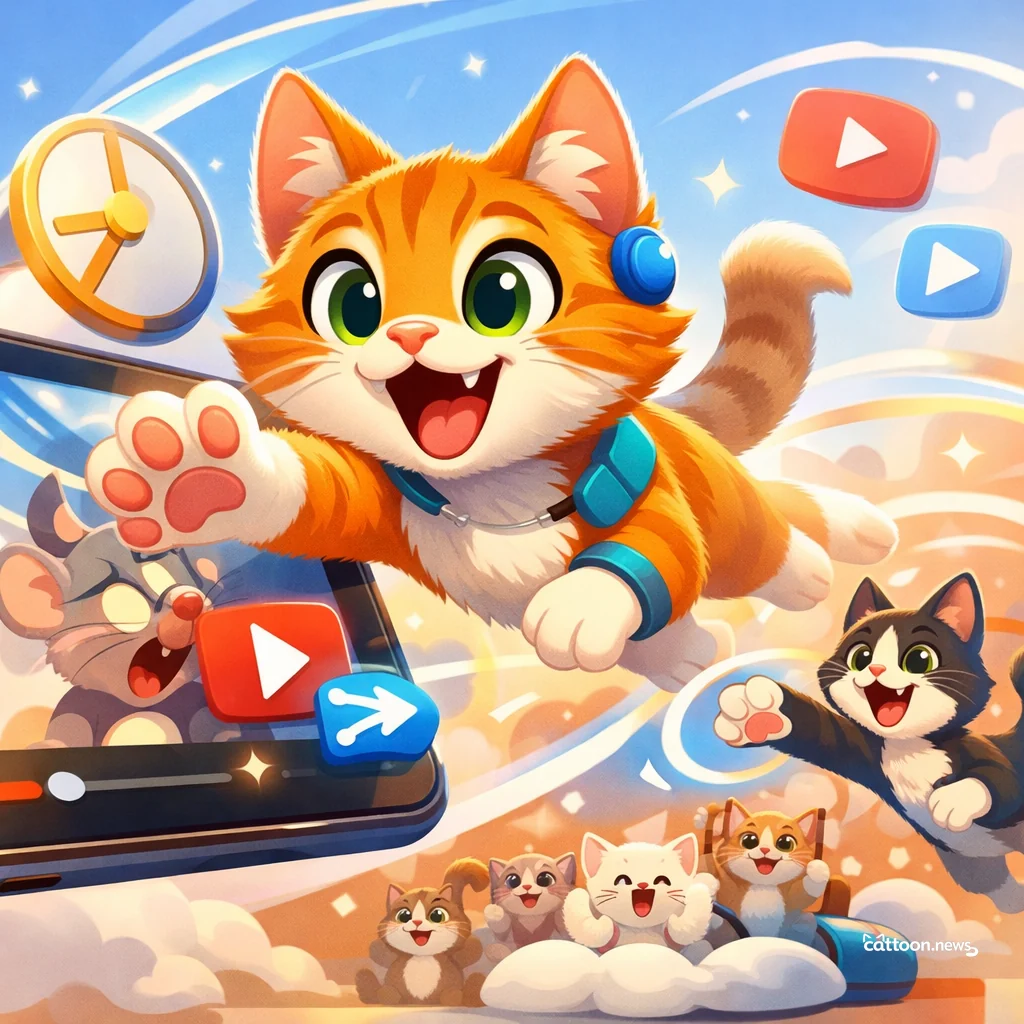 Pause! Now Share Purr-fect YouTube Moments Instantly - Cheerful Cat