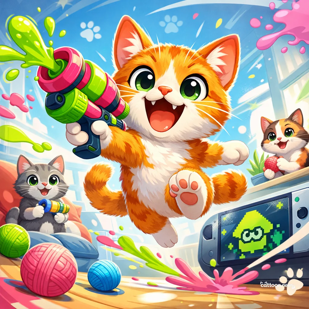 Splatoon Raiders Makes a Splash—Cats Can’t Look Away! - Cheerful Cat