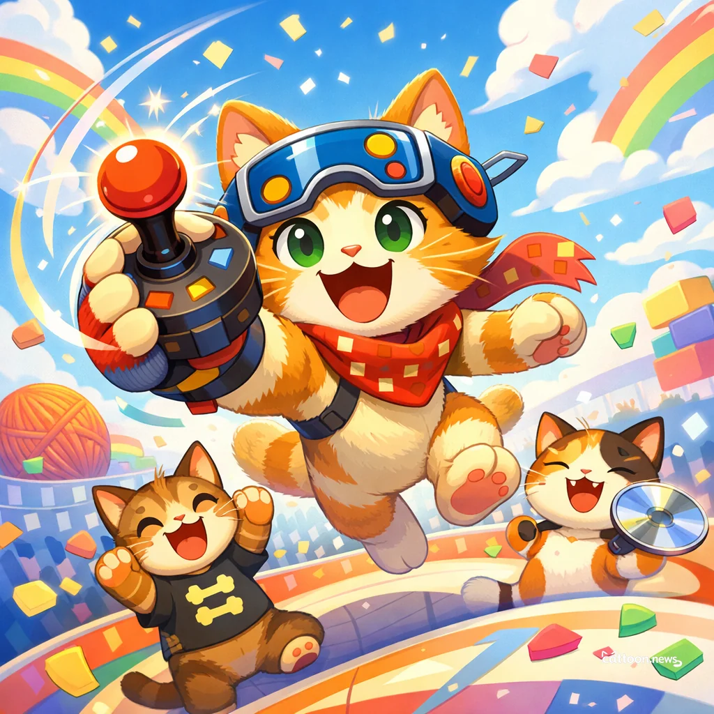 Double Fine Strikes Gold Again—Cats Give Paws Up! - Cheerful Cat