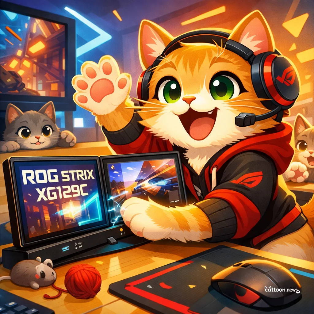 Tiny Touchscreen, Big Purrs: Asus Impresses Catdom! - Cheerful Cat
