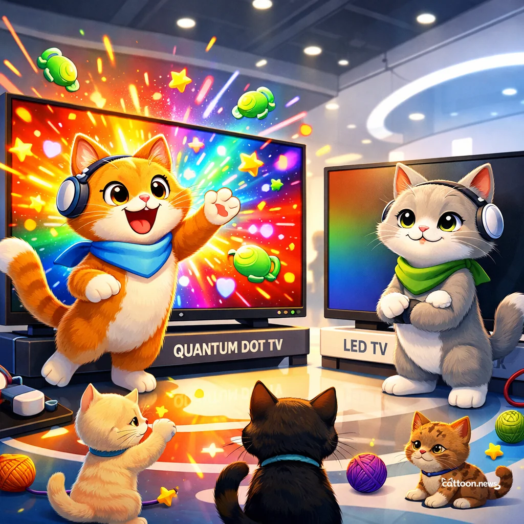 Quantum Dot TVs Make Human Eyes Go Wow—Cats Curious! - Cheerful Cat