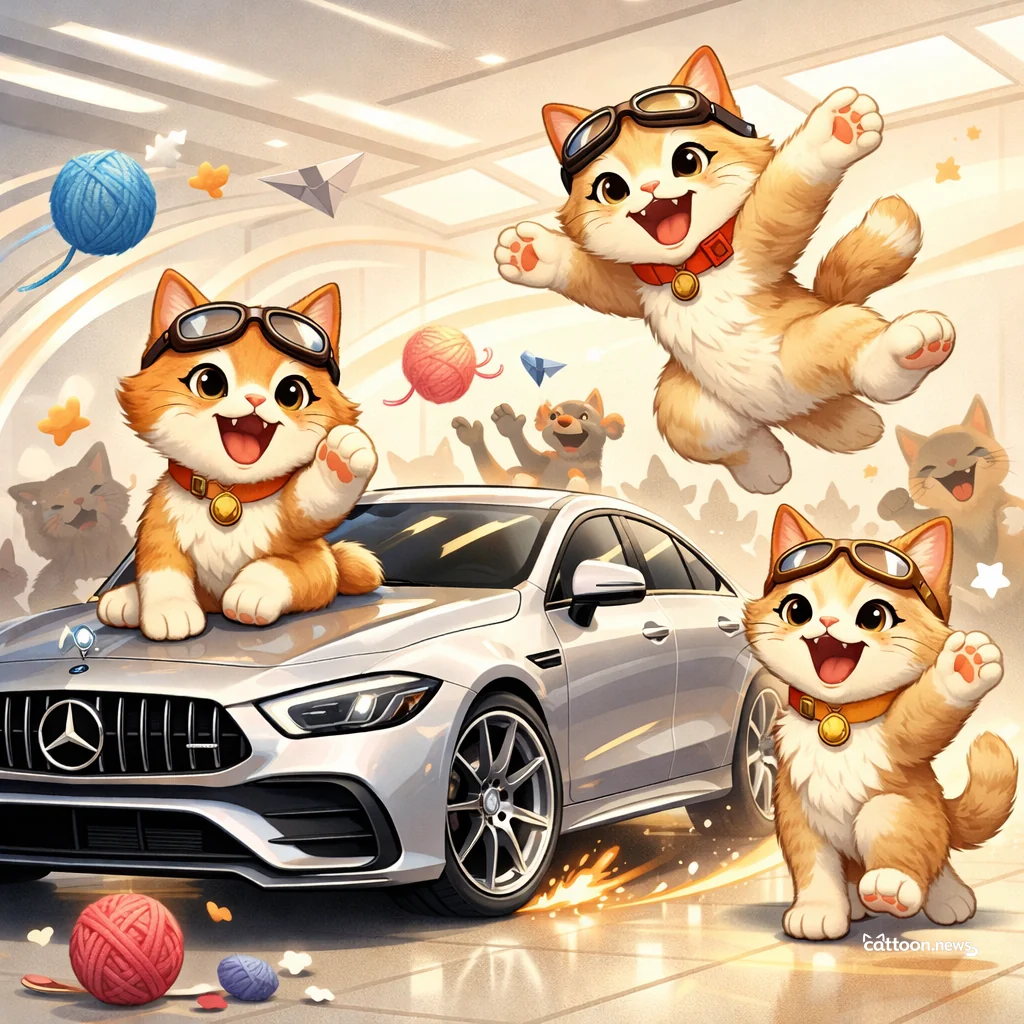 Zoomies Upgraded: Mercedes' Electric Rocket Stuns Cats Everywhere! - Cheerful Cat
