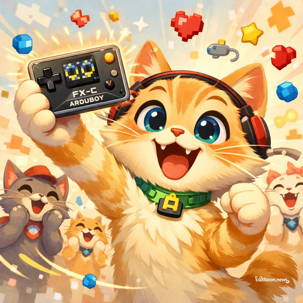 Tiny Game Box, Big Fun: Cats Are Intrigued! - Cheerful Cat