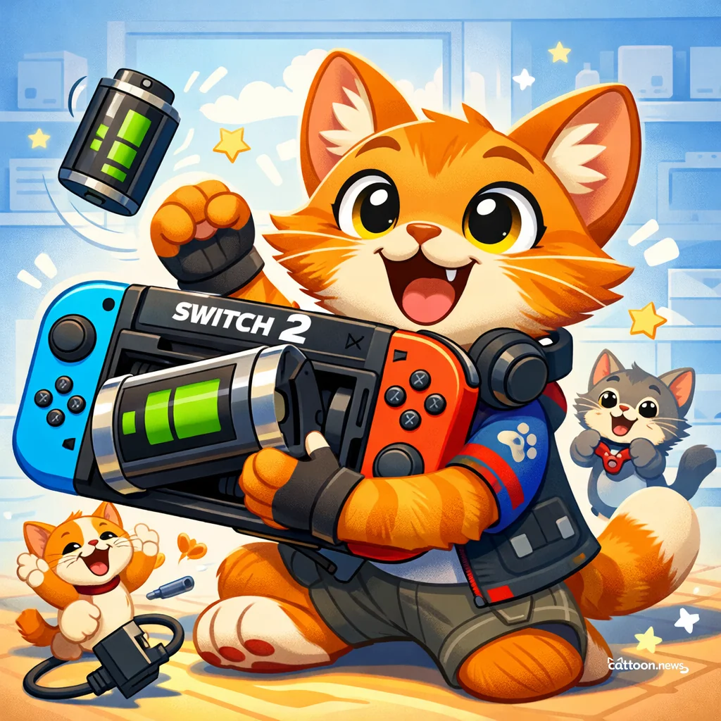 Nintendo’s Switch 2 Gets Purr-fect Battery Boost in EU! - Cheerful Cat