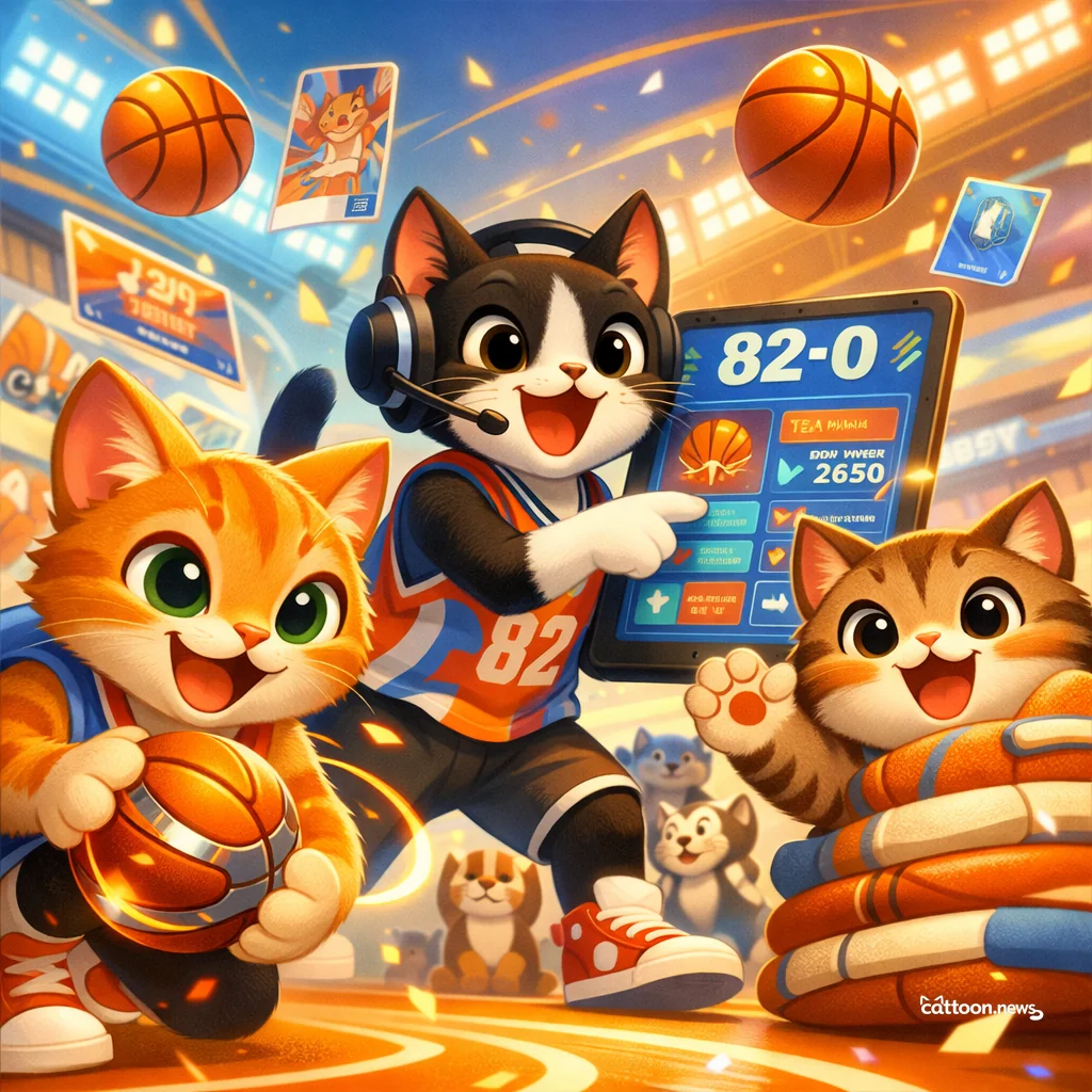 Purr-fect Basketball Game? Cats Think 82-0 Is a Slam Dunk!