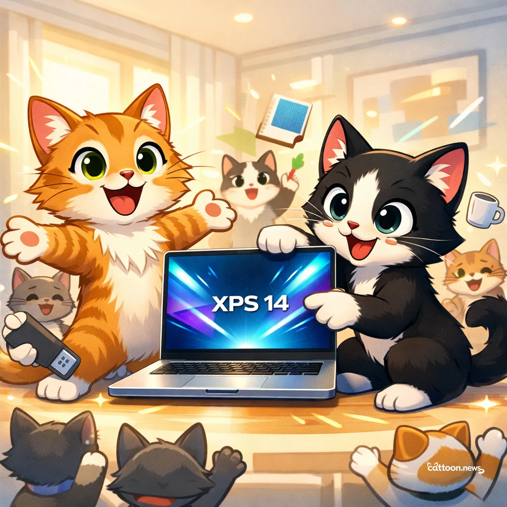 Dell’s New XPS 14: Humans Purr With Excitement! - Cheerful Cat