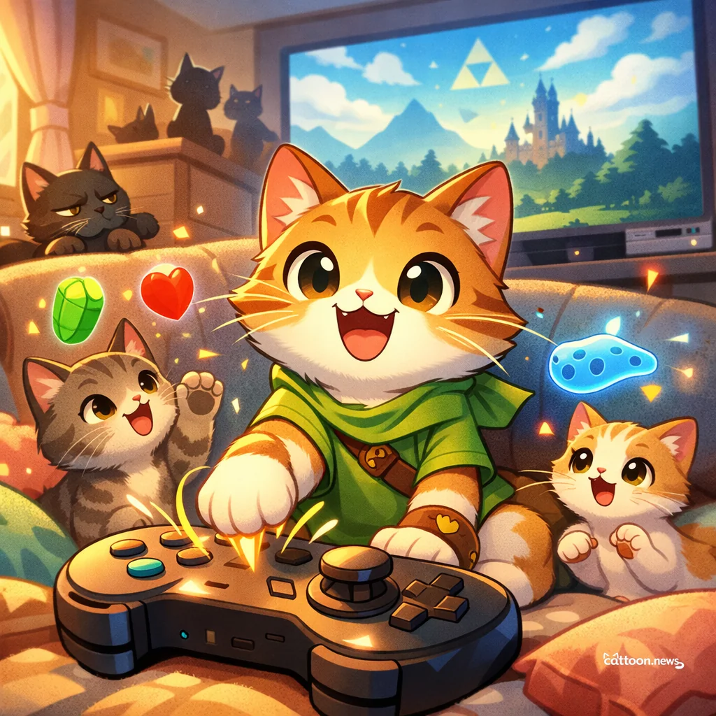 Zelda Returns: Paws Up for Ocarina of Time Remake! - Cheerful Cat