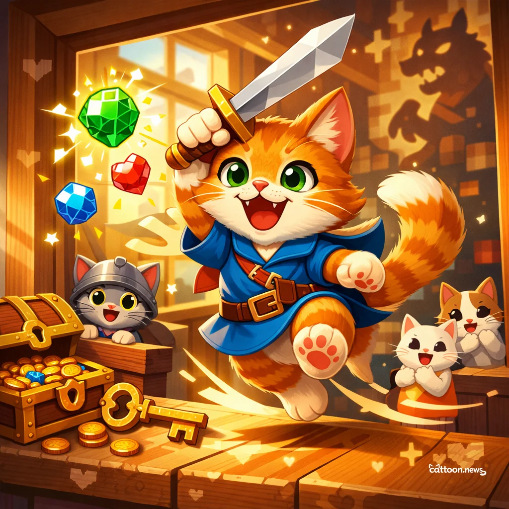 Echo Isle: Tiny Heroics, Big Pawsitive Vibes! - Cheerful Cat