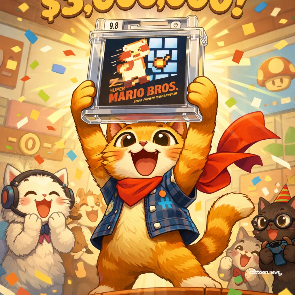 Super Mario Bros. Game Sells for $3 Million—Even Cats Are Impressed! - Cheerful Cat
