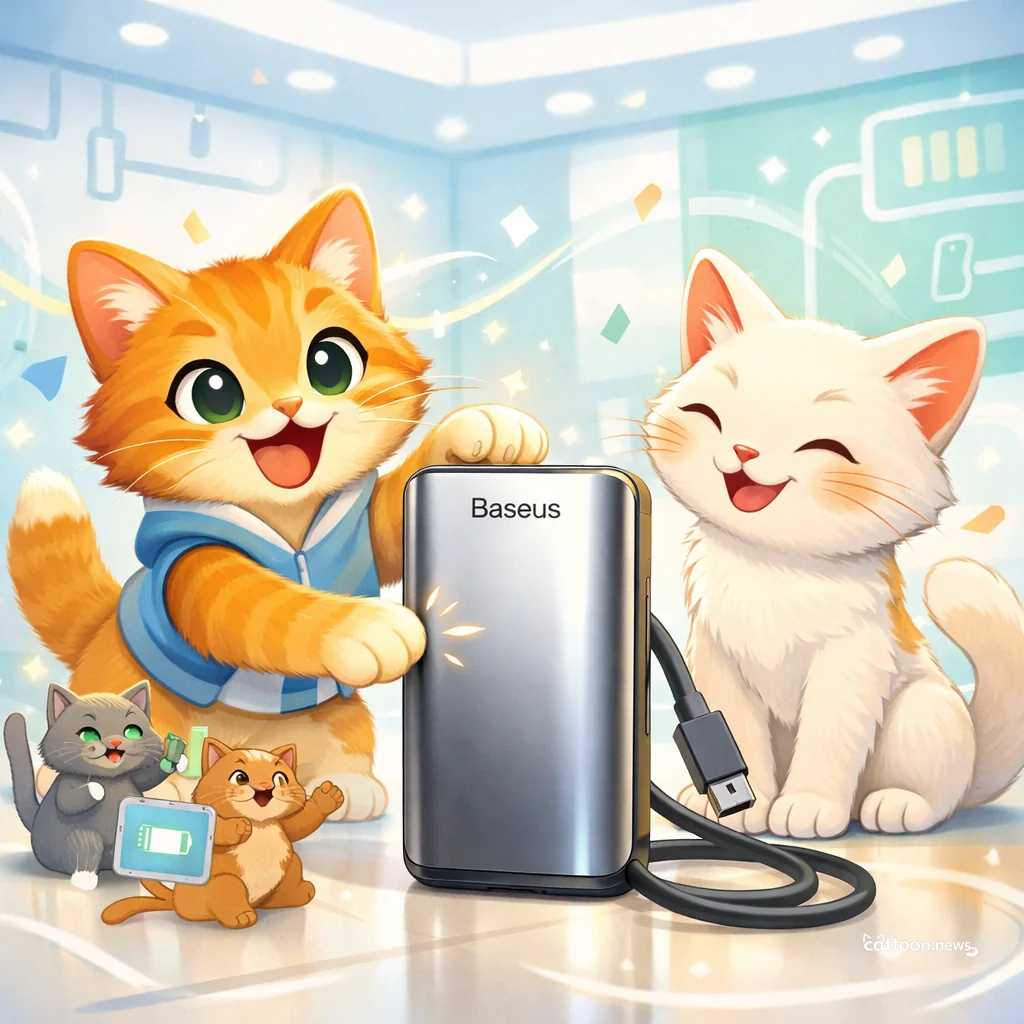 Purrfect Power Bank Deal! Cats Watch Humans Charge Up - Cheerful Cat