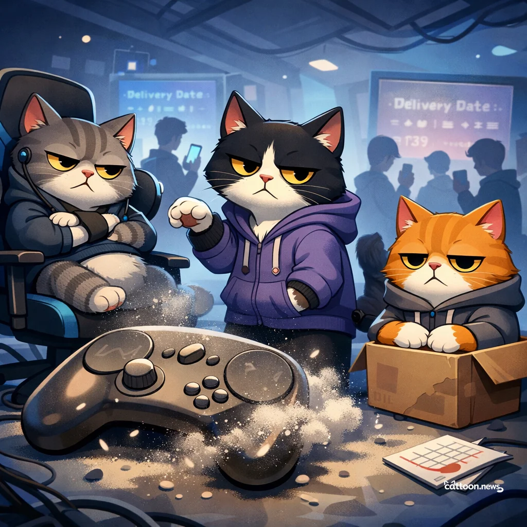 Steam Controller Delays. Humans Wait. Cats Nap.