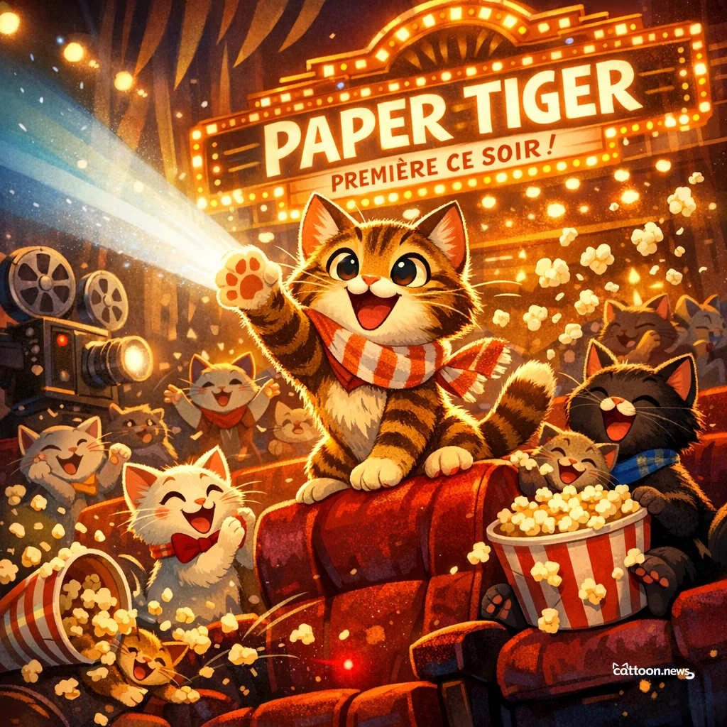 French Cats Purr as ‘Paper Tiger’ Pounces In! - Cheerful Cat